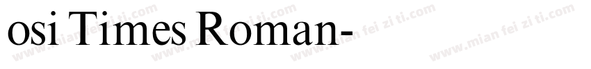 osi Times Roman字体转换